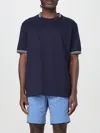 Paul Smith Signature Stripe Trim T-shirt In Blue
