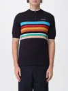 Paul Smith Logo-embroidered Striped Top In Multi