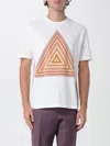 Paul Smith White 'signature Stripe Triangle' Print T-shirt In White