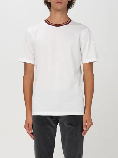 Paul Smith Mens Emerald Striped-trim Regular-fit Cotton-jersey T-shirt In White