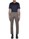 Paul Smith Black T-shirt With Multicolor Striped Accents In Very Dark Navy
