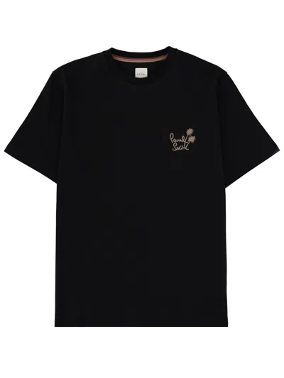 Paul Smith Logo Crew Neck Short Sleeve T Shirt In Black