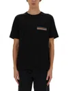 Paul Smith Signature Stripe Pocket T-shirt In Black