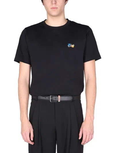 Paul Smith T-shirt With Embroidered Logo In Black