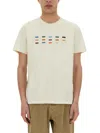 Paul Smith Graphic Print Short Sleeve T-shirt In White