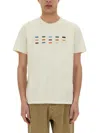 Paul Smith Graphic Print Short Sleeve T-shirt In White