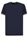 Paul Smith Signature Stripe Trim T-shirt In Blue