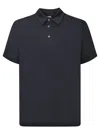 Paul Smith Black Cotton 'artist Stripe' Placket Polo Shirt In Blue