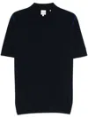 Paul Smith Cotton Short Sleeves Polo In Navy Blue In Blue
