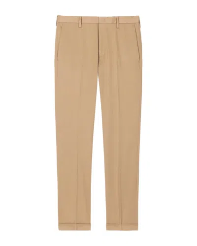 Paul Smith Tailored Beige Chinos With Turn-up Hems In Neutral