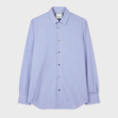 Paul Smith Tailored-fit Blue And Pink Gingham Shirt Purple
