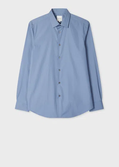 Paul Smith Tailored-fit Blue Cotton Poplin Shirt