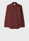 Paul Smith Slim-fit Burgundy Cotton Shirt Red In Pink