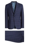 PAUL SMITH TAILORED FIT CHECK STRETCH COTTON SUIT