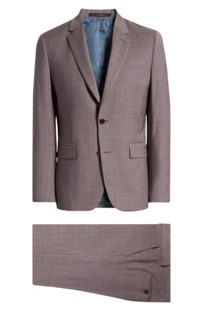 Paul Smith Tailored Fit Check Wool Suit In Mauve