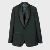 PAUL SMITH TAILORED-FIT DARK GREEN WOOL-MOHAIR EVENING BLAZER