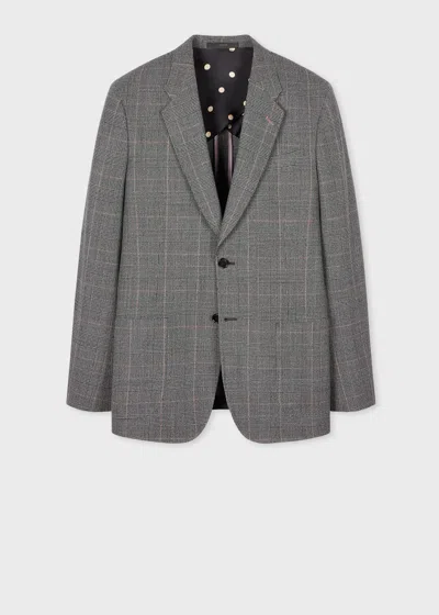 Paul Smith Tailored-fit Grey Check Wool Buggy-lined Blazer