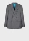 Paul Smith Tailored-fit Grey Pinstripe Wool Double-breasted Blazer In Grey