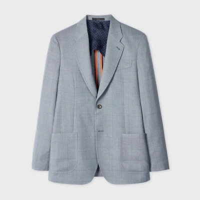 Paul Smith Tailored-fit Grey 'zelander' Check Wool Blazer