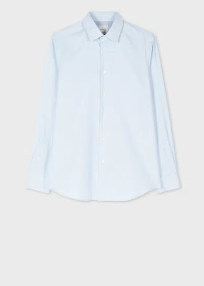 Paul Smith Tailored-fit Light Blue Broken Stripe Easy Care Shirt