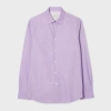 Paul Smith Tailored-fit Lilac End-on-end Cotton Shirt Purple