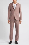 PAUL SMITH PAUL SMITH TAILORED FIT MICROCHECK WOOL & MOHAIR SUIT