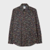 Paul Smith Tailored-fit Navy 'liberty Floral' Shirt Blue In Blue