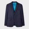 Paul Smith Tailored-fit Navy Overdyed Wool-cashmere Flannel Blazer Blue In Blue