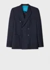 Paul Smith Tailored-fit Navy 'suit To Travel In' Double-breasted Blazer Blue