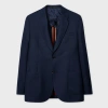 Paul Smith Tailored-fit Navy Wool Hopsack Buggy-lined Blazer Blue