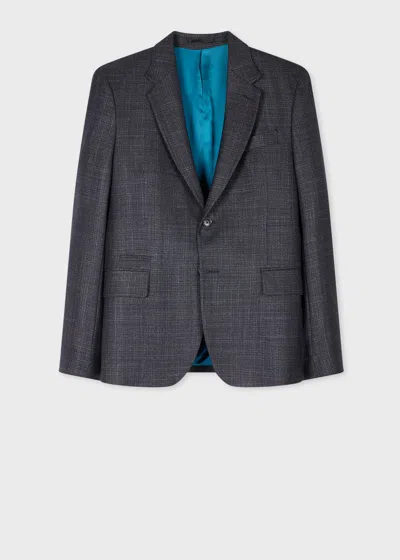 Paul Smith Tailored-fit Navy Wool-silk Blazer Blue