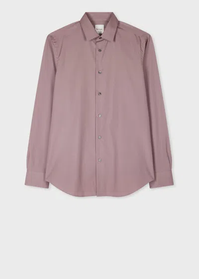 Paul Smith Tailored-fit Pale Mauve Cotton Poplin Shirt Purple