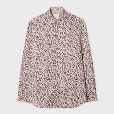 Paul Smith Tailored-fit Pink 'scattered Daisy' Print Shirt