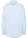 Paul Smith Tailored Fit Shirt With Refined Collar In Blue