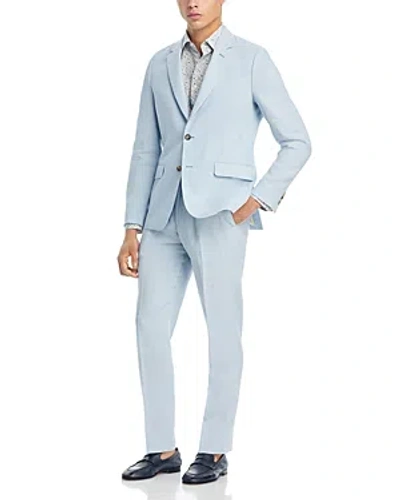 Paul Smith Tailored Fit Single Breasted Linen Suit In Powder Blue