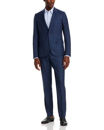 Paul Smith Tailored Fit Soho Plaid Suit In Blue