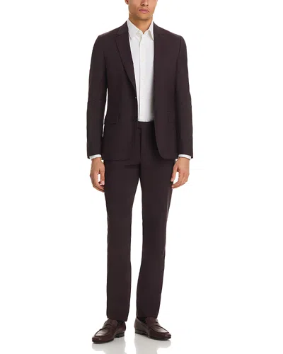 Paul Smith Tailored Fit Soho Textured Solid Suit In Burgundy