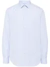 Paul Smith Slim-fit Pale Blue 'signature Stripe' Cotton Shirt In Blue