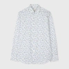 Paul Smith Tailored-fit White 'small Floral' Print Shirt In White