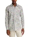 Paul Smith Tailored Floral Print Shirt In White