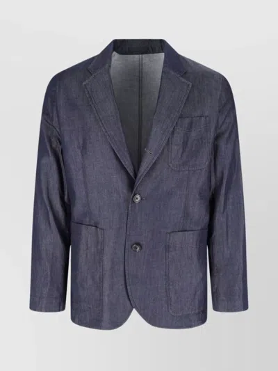Paul Smith Tailored Jacket With Notch Lapel And Vent In Blue