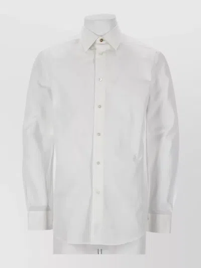Paul Smith Tailored Shirt Regular Collar Button Cuffs Long Sleeves In White