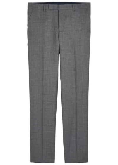 Paul Smith Tailored Slim Tapered-leg Wool Trousers In Gray