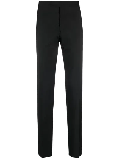 Paul Smith Tailored Tapered-leg Wool Trousers In Black
