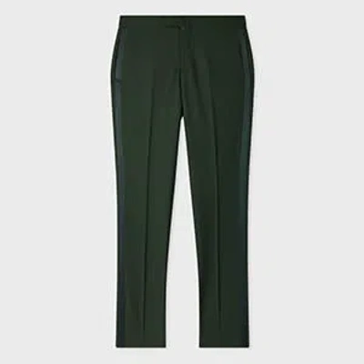 Paul Smith Tailored-fit Dark Green Wool-mohair Trousers