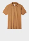 Paul Smith Cotton Artist Stripe Placket Polo Shirt In Brown