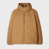 Paul Smith Tan Down Jacket With Detachable Hood Brown In Brown