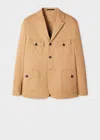 Paul Smith Tan Fine Cotton-twill Four Pocket Blazer Brown In Brown