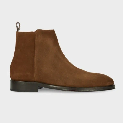 Paul Smith Tan Suede 'bronson' Boots Brown
