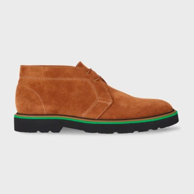 Paul Smith Tan Suede 'karr' Boots Brown
